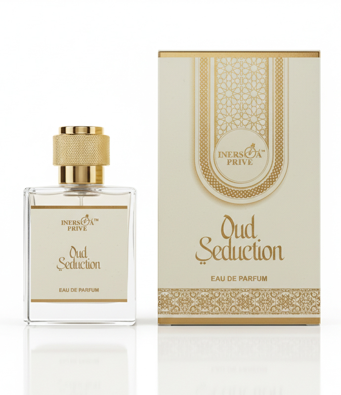 Inersia Prive Oud Seduction perfume luxury oud fragrance bottle oriental woody scent long lasting men women unisex Arabic oud perfume India eau de parfum